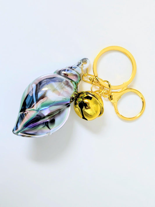 Pastel Marbled Seashell Keychain Charm Mermaid Bag Accessory