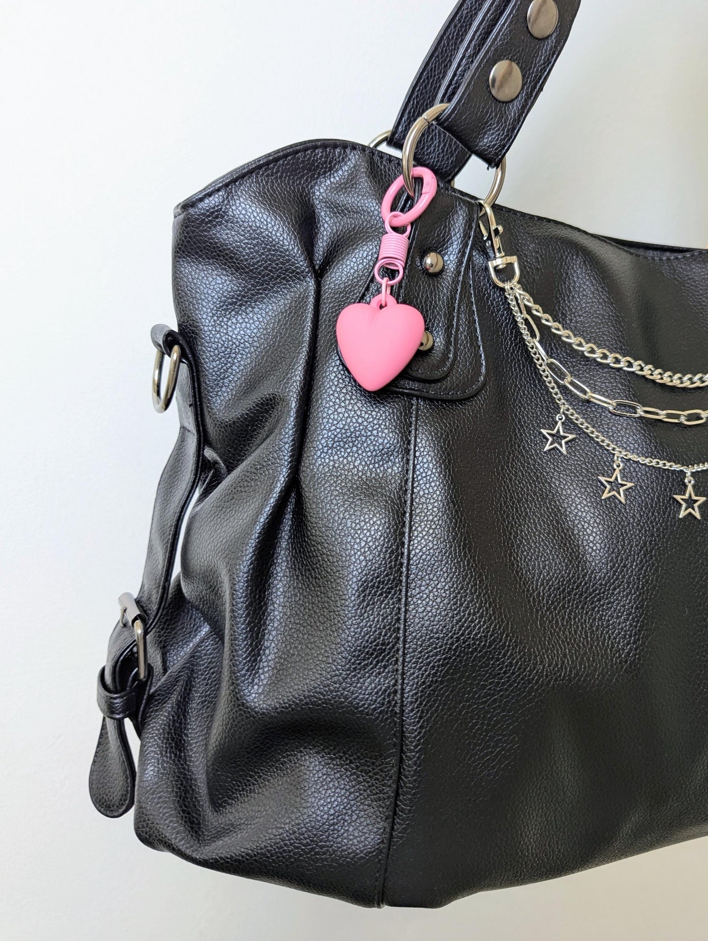 Matte Heart Keychain and Bag Charm Y2K Kawaii Accessory