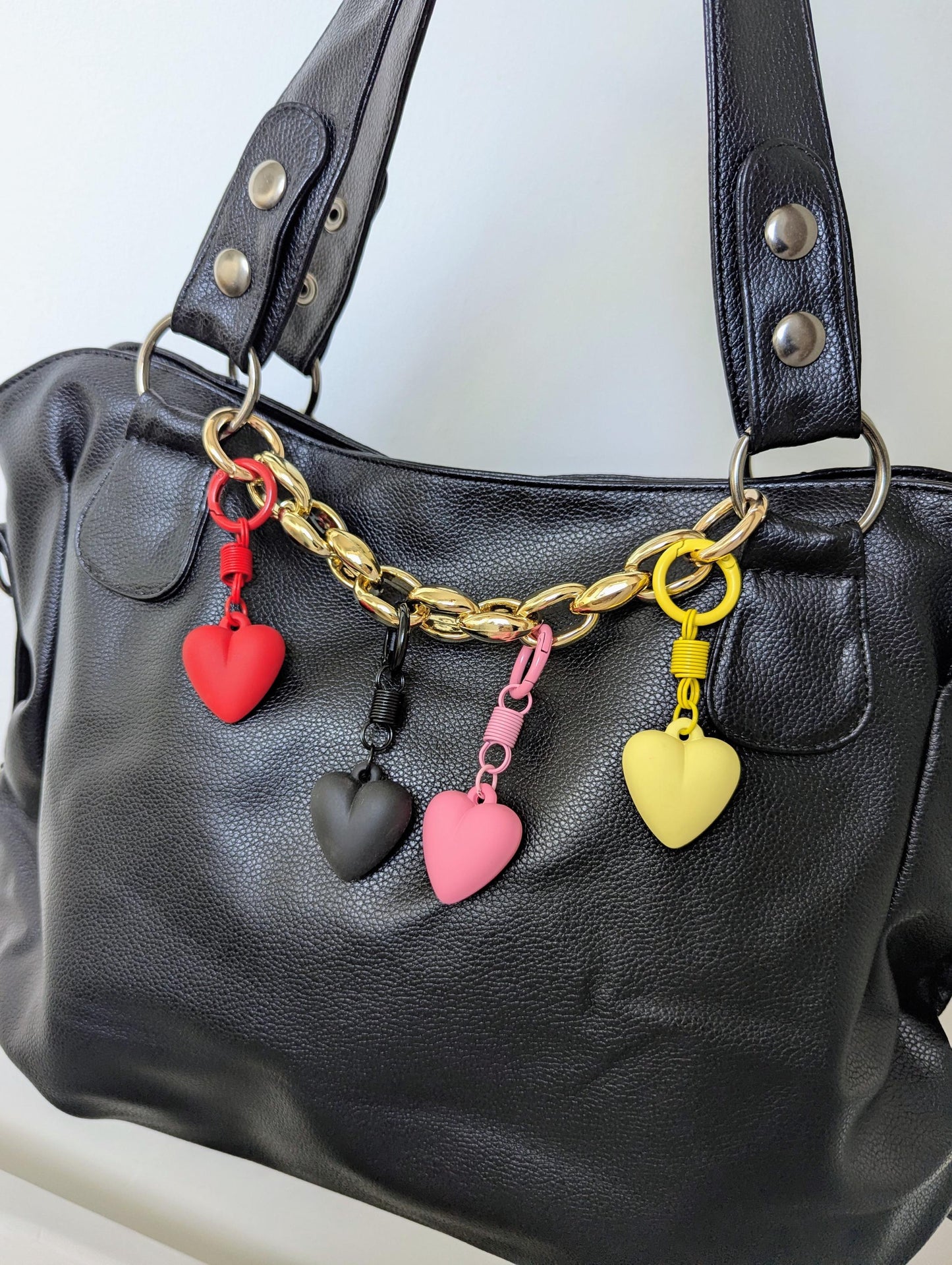Matte Heart Keychain and Bag Charm Y2K Kawaii Accessory