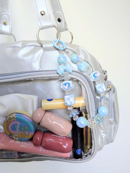 Pastel Blue Beaded Sweet Lolita Phone Strap Charm Y2K Accessory