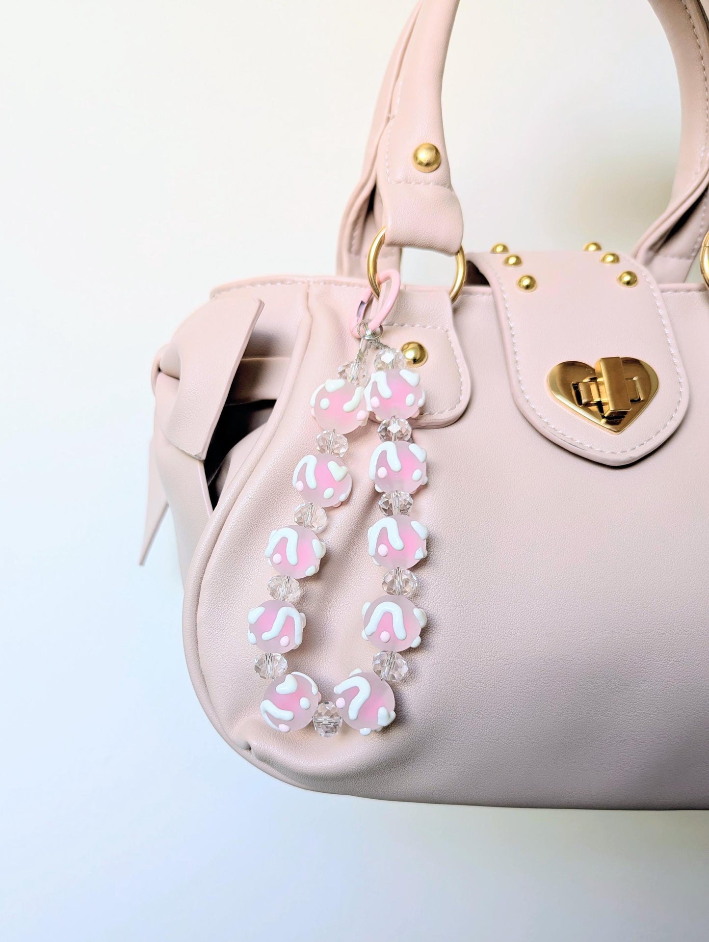 Pink Drippy Beaded Sweet Phone Strap Charm