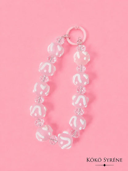Pink Drippy Beaded Sweet Phone Strap Charm