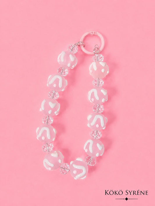 Pink Drippy Beaded Sweet Phone Strap Charm