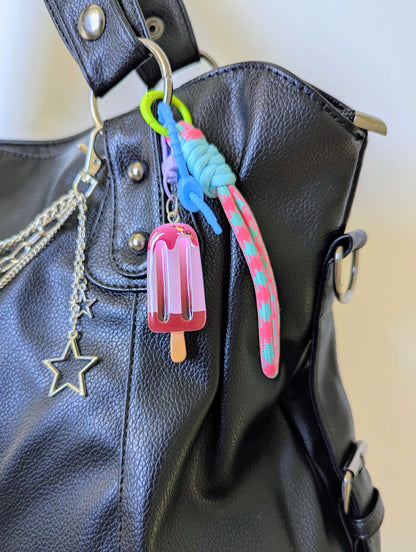 Candycore Popsicle Keychain and Bag Charm Glossy Ice Cream Y2K Accessory Keychain