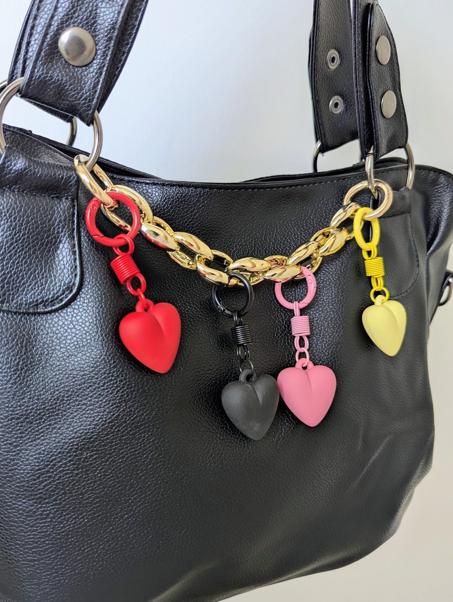 Matte Heart Keychain and Bag Charm Y2K Kawaii Accessory