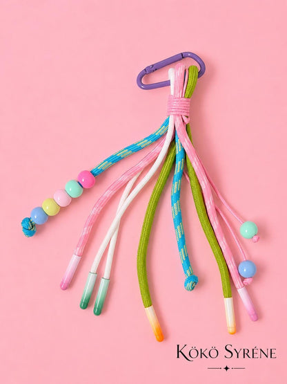 Pastel Rope Keychain and Bag Charm Kawaii Candycore Keychain Accessory