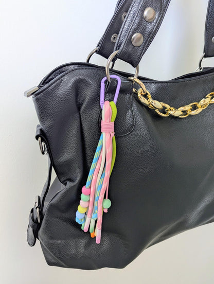 Pastel Rope Keychain and Bag Charm Kawaii Candycore Keychain Accessory