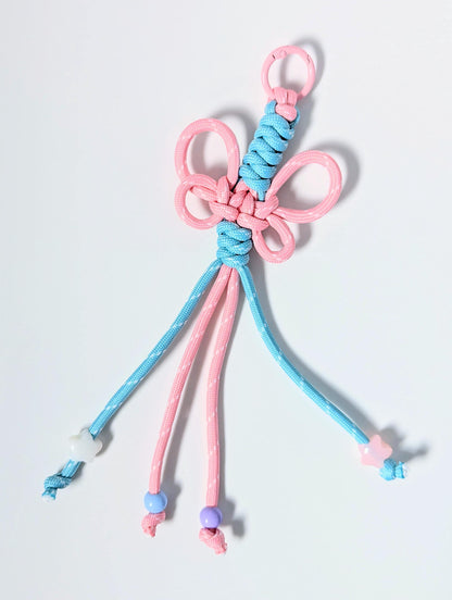 Cute Paracord Bag Charm Kawaii Keyring Accessory