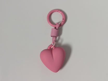 Matte Heart Keychain and Bag Charm Y2K Kawaii Accessory
