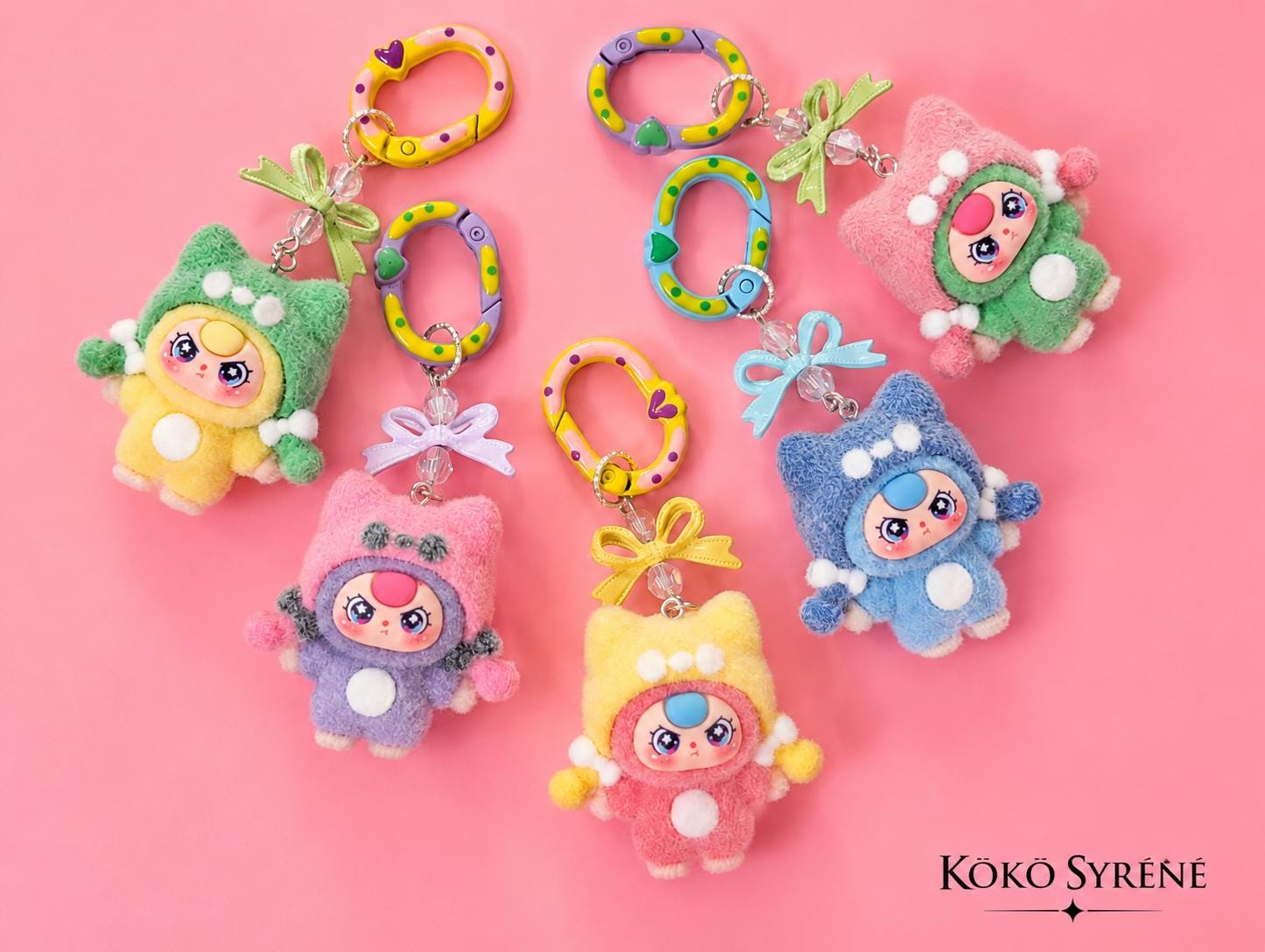 Doll Keychain and Bag Charm Pastel Y2K Harajuku Keychain Accessory