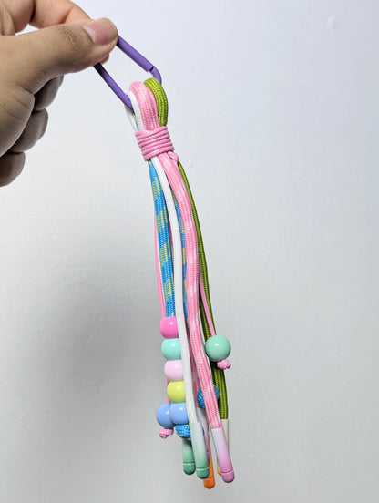 Pastel Rope Keychain and Bag Charm Kawaii Candycore Keychain Accessory