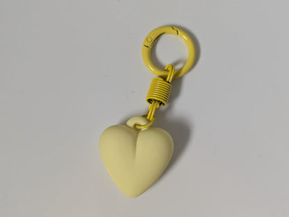 Matte Heart Keychain and Bag Charm Y2K Kawaii Accessory